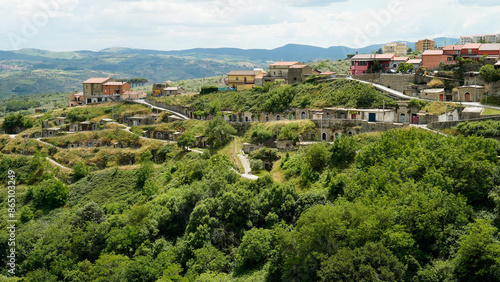 Fototapeta Naklejka Na Ścianę i Meble -  Borgo di Barile, nella regione di Volture dove si produce il rinomato vino Aglianico. Provincia di Potenza. Basilicata Italy