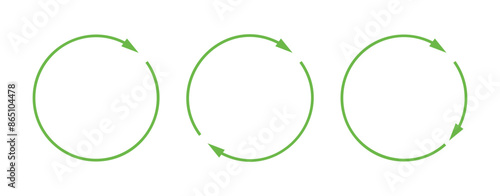 Green circle arrows vector icons