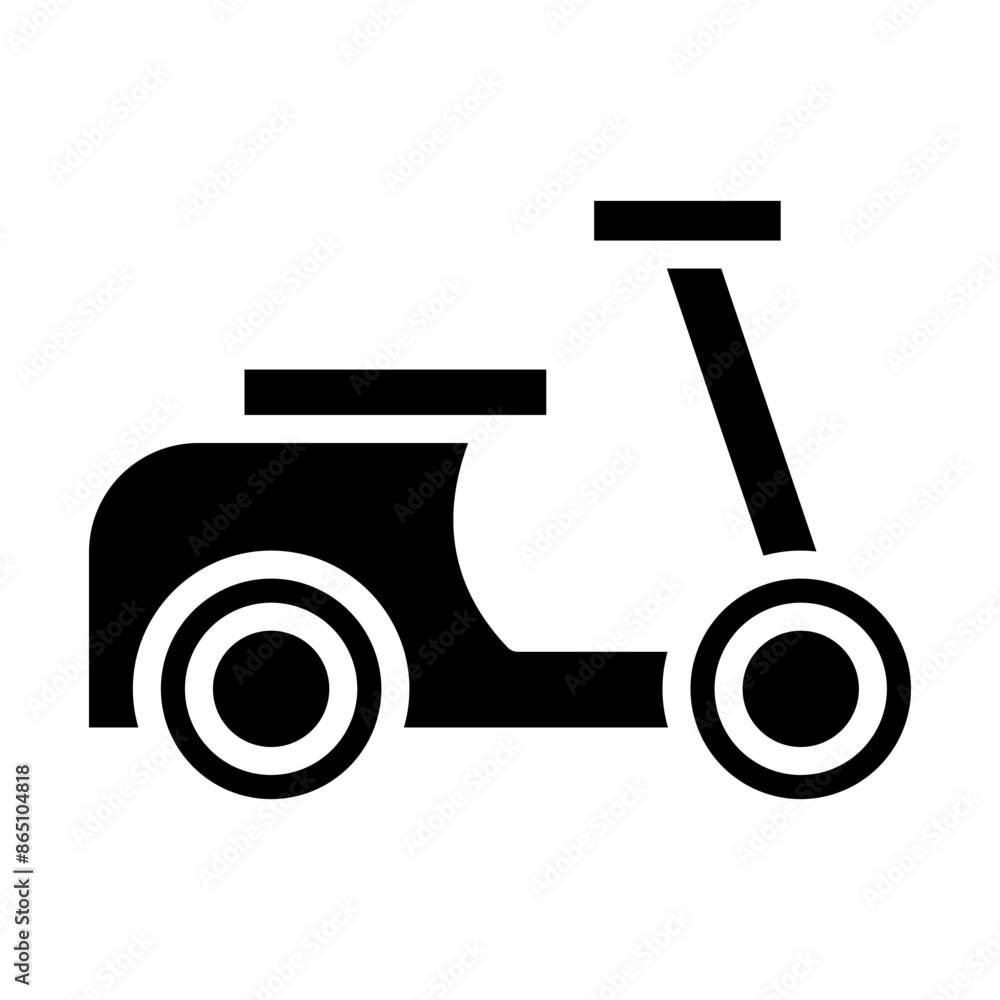 Scooter Vector Glyph Icon design Scooter Vector Glyph Icon design