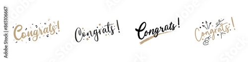 Congrats Text Vector. Congratulations collection. Congrats. Congratulation vector illustration