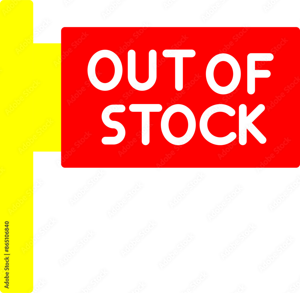 Out of Stock Vector Icon Out of Stock Vector Icon