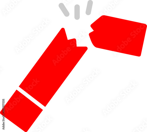Broken Cigarette Vector Icon
