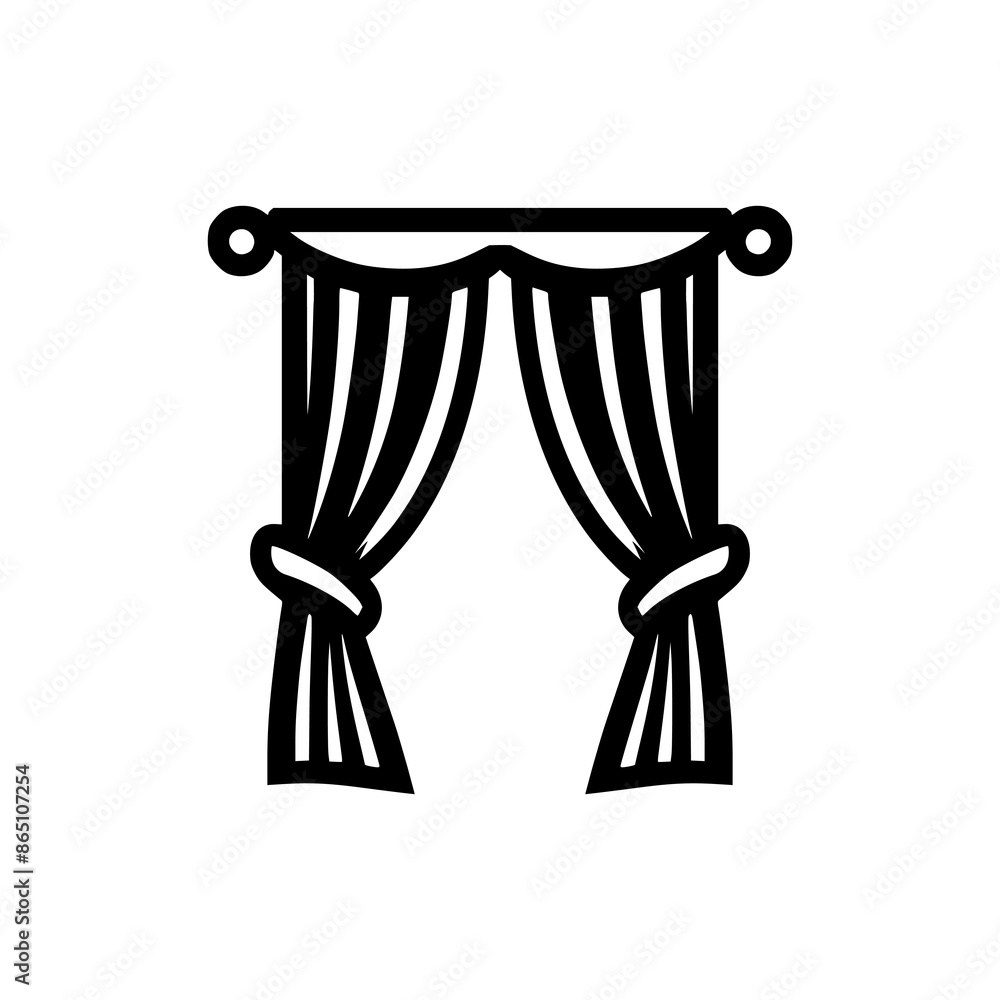 elegant curtain logo vector illustration template design elegant curtain logo vector illustration template design