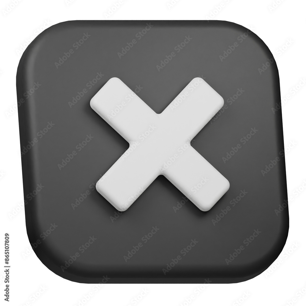 Obraz premium close 3d icon isolated on the transparent background