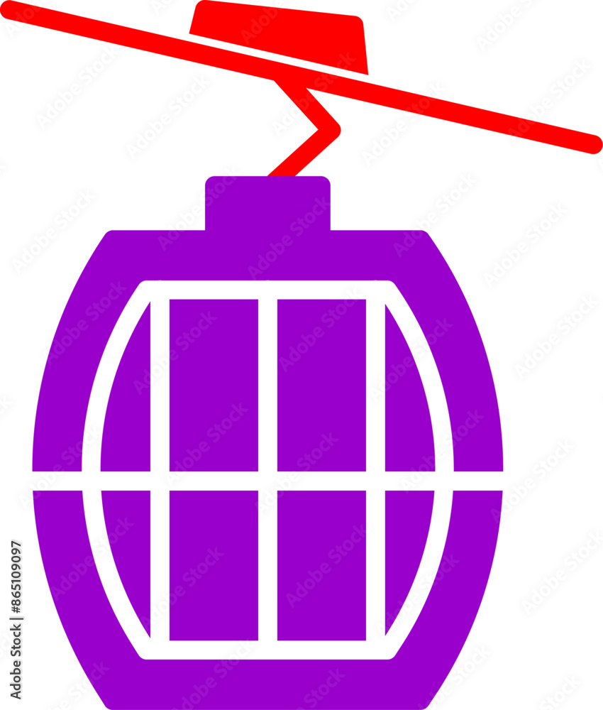 Cable Car Vector Icon Cable Car Vector Icon