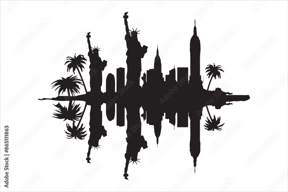 Naklejka premium Eiffel Tower 🗼, Statue of Liberty 🗽, Big Ben 🕰️, Colosseum 🏛️, Great Wall of China 🏯, Taj Mahal 🕌, Sydney Opera House 🎭, Pyramids of Giza 🏜️, Leaning Tower of Pisa 🏰, Mount Fuji 🗻, Machu Pic