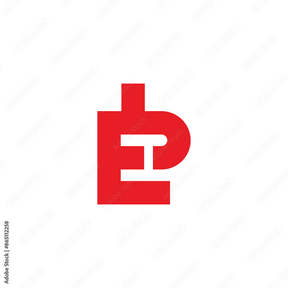 letter be simple geometric linked logo vector letter be simple geometric linked logo vector