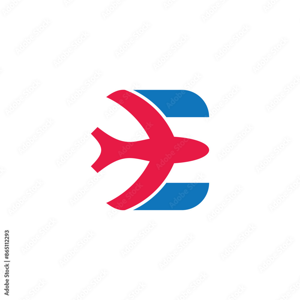 bird air plane fast fly letter e colorful logo vector bird air plane fast fly letter e colorful logo vector