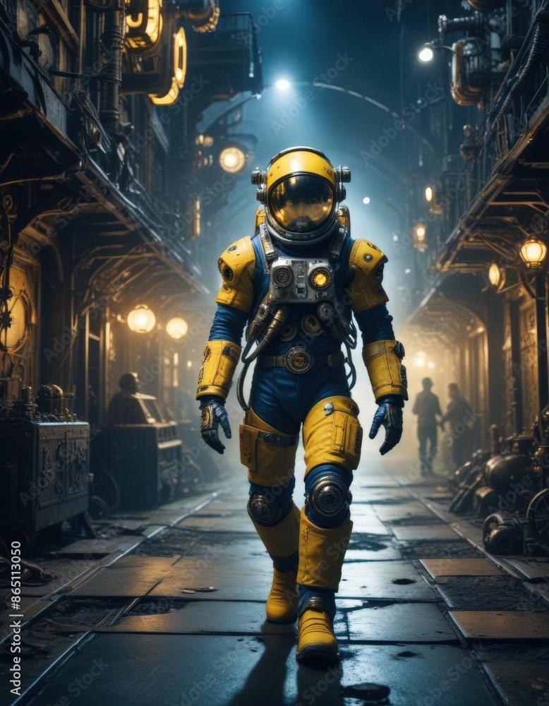 Fototapeta premium Closeup portrait of an Astronaut 