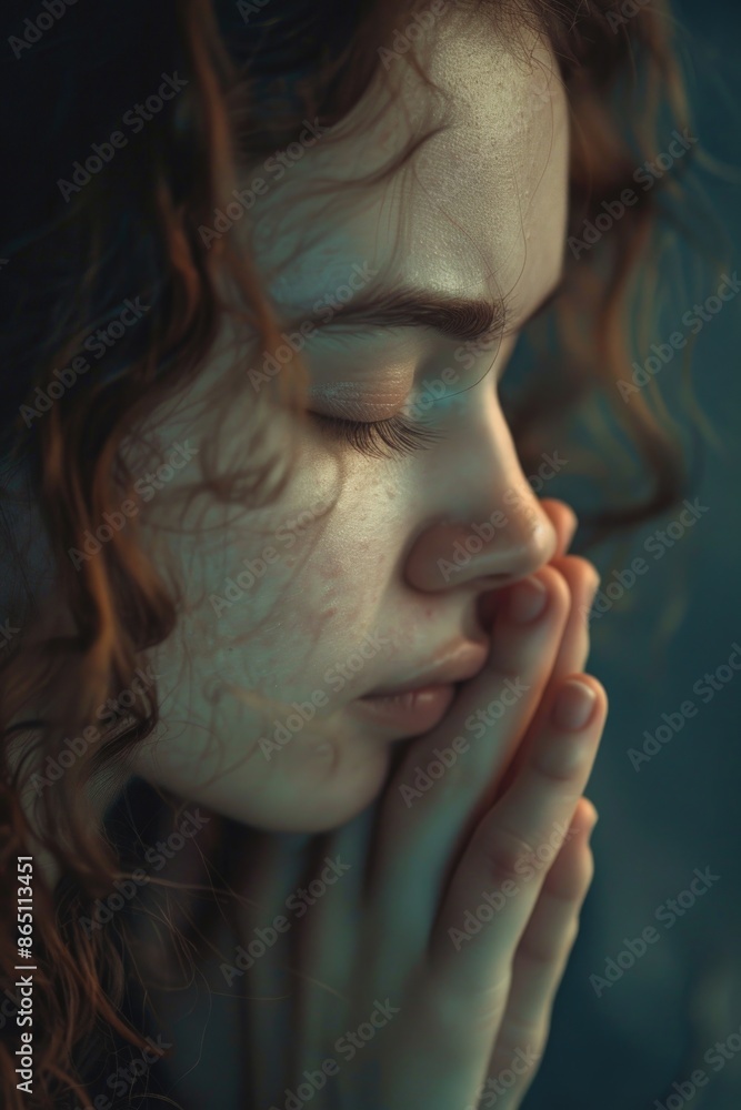 A person holds their hands over their face, conveying distress or shock A person holds their hands over their face, conveying distress or shock