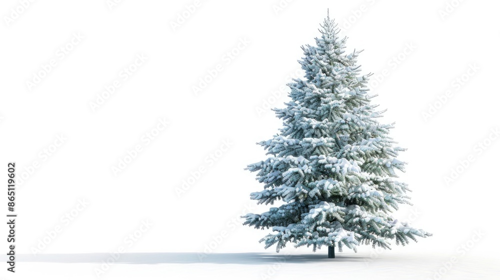 Isolated White Background Christmas Tree Isolated White Background Christmas Tree