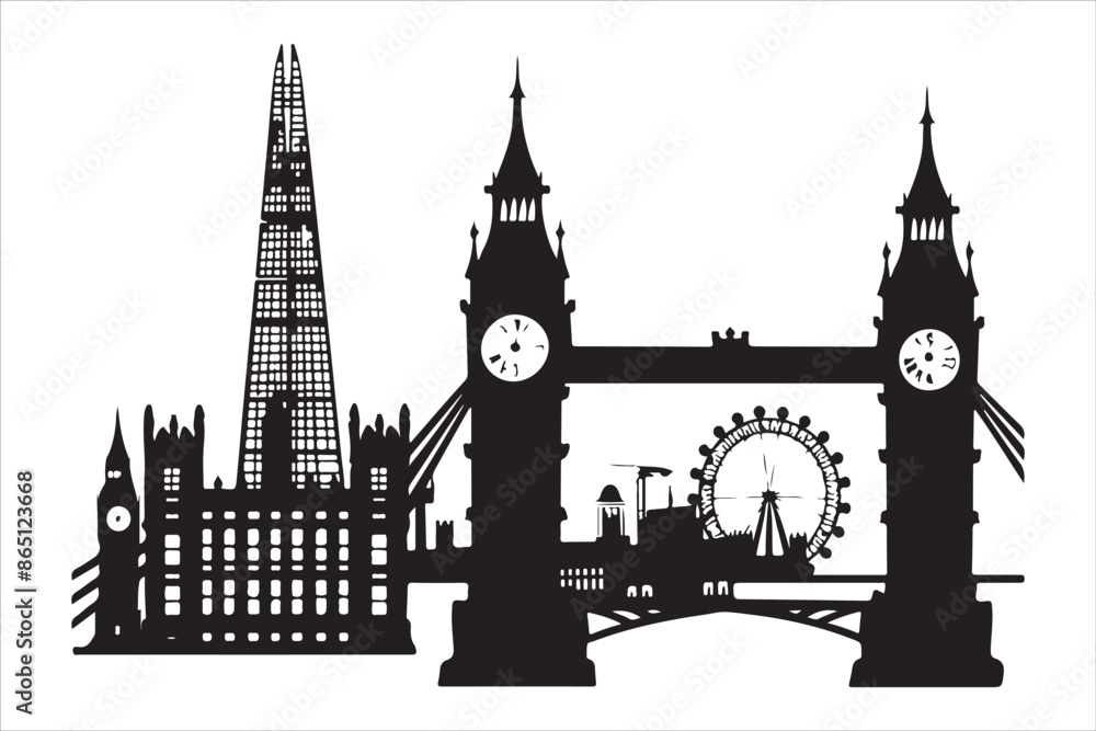 Fototapeta premium Eiffel Tower 🗼, Statue of Liberty 🗽, Big Ben 🕰️, Colosseum 🏛️, Great Wall of China 🏯, Taj Mahal 🕌, Sydney Opera House 🎭, Pyramids of Giza 🏜️, Leaning Tower of Pisa 🏰, Mount Fuji 🗻, Machu Pic