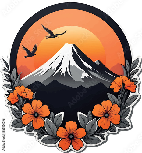 Mountain vector icon logo.eps