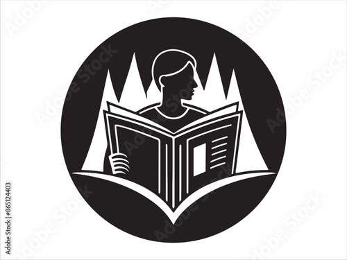 Magazine silhouette design vector art AI Technology 