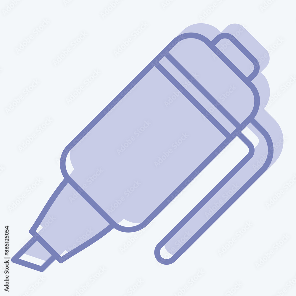 Icon Marker. related to Office symbol. two tone style. simple design illustration Icon Marker. related to Office symbol. two tone style. simple design illustration