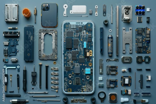 The concept of repairing mobile phones by a specialist