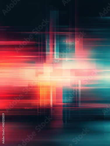 Abstract Neon Geometric Design Illustration © RGShirtWorks 