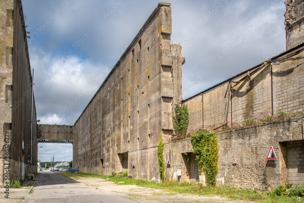 German Submarine Base from World War II in Lorient, Brittany, France German Submarine Base from World War II in Lorient, Brittany, France