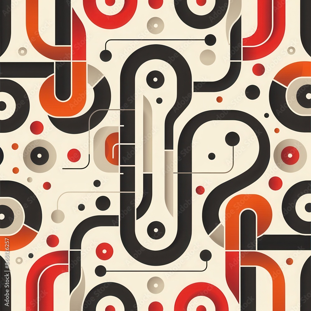 Retro Abstract S Pattern Design Retro Abstract S Pattern Design