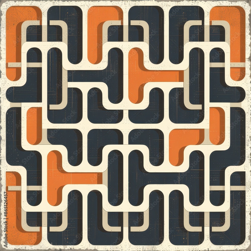 Retro Abstract S Pattern Design Retro Abstract S Pattern Design