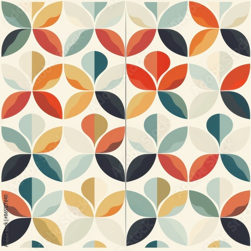 Retro Abstract Floral Pattern