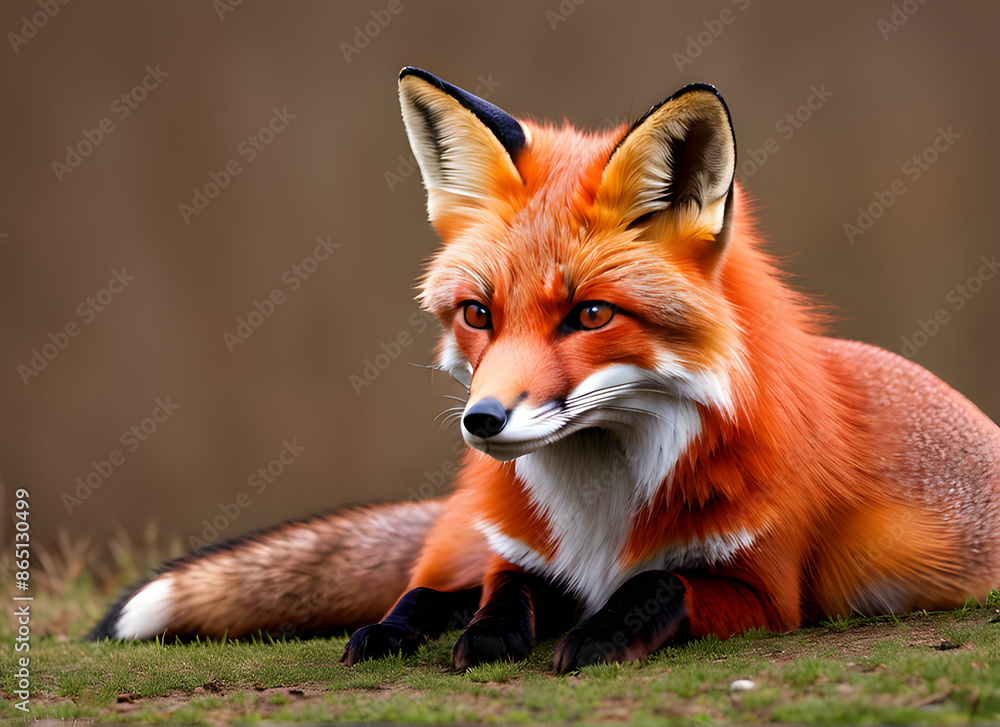 Obraz premium 붉은여우 generative ai