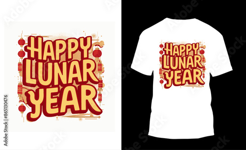 Lunar New Year t-Shirt design, typography