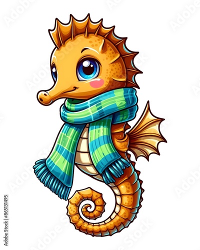 seahorse cartoon photo