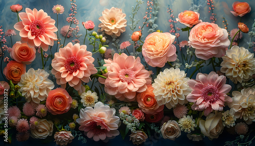 Wallpaper Mural flowers background Torontodigital.ca