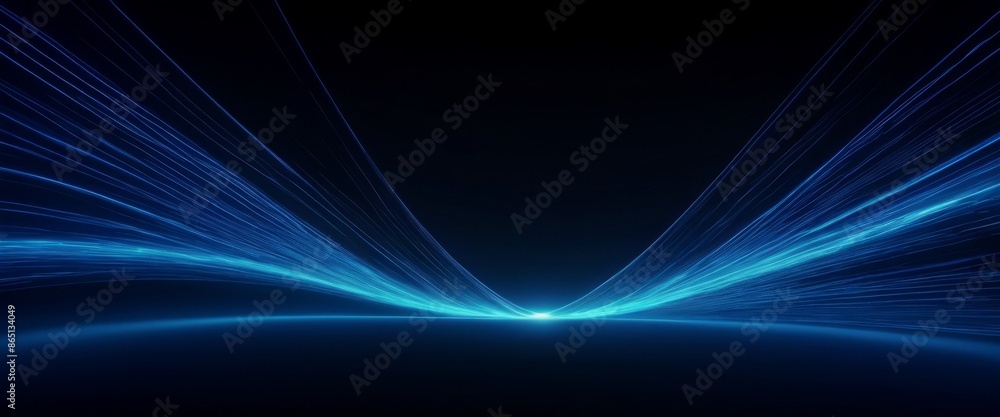Naklejka premium Abstract light lines of Dynamic composition in motion radiating