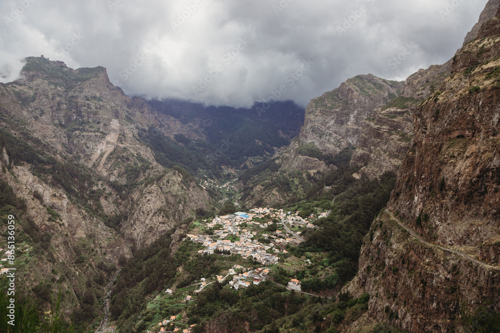 Village in the Nuns Valley, Madeira, Portugal Village in the Nuns Valley, Madeira, Portugal