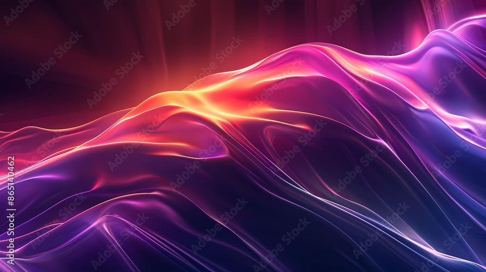 Neon Wave Flow Abstract Background Neon Wave Flow Abstract Background