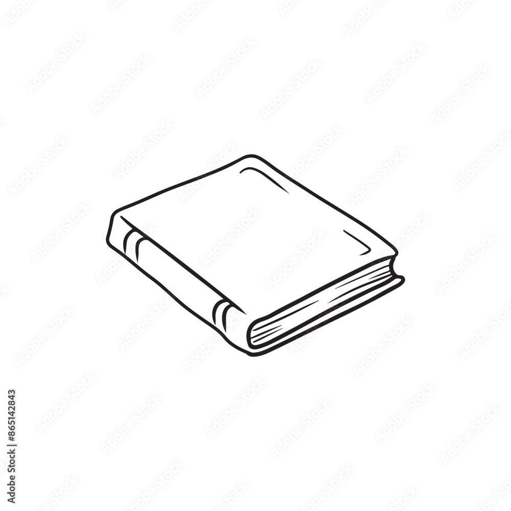 Closed realistic book, notebook, diary in black isolated on white background. Hand drawn vector sketch illustration in doodle engraved vintage line art style. Concept of library, studying, school Closed realistic book, notebook, diary in black isolated on white background. Hand drawn vector sketch illustration in doodle engraved vintage line art style. Concept of library, studying, school