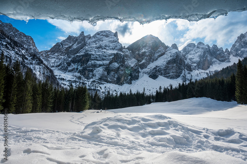 The wild Riofreddo Valley nestled in the Julian Alps.