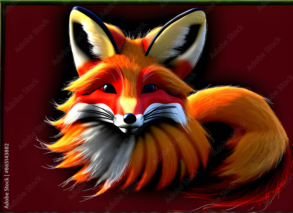 Obraz premium 붉은여우 generative ai