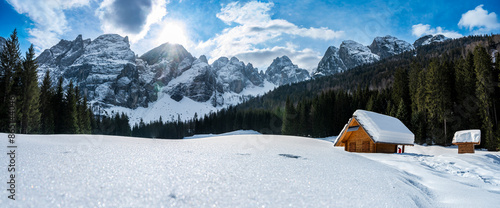 The wild Riofreddo Valley nestled in the Julian Alps. photo