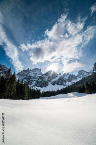 The wild Riofreddo Valley nestled in the Julian Alps.