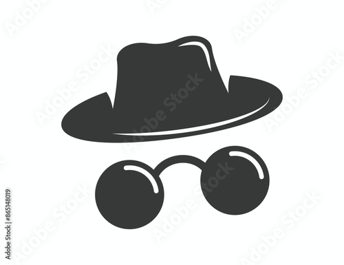 Secret spy icon vector silhouette icon