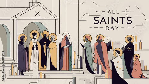 all saint's day modern abstract poster