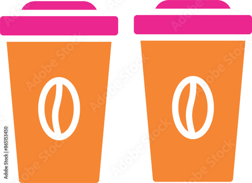 Two Coffees Vector Icon