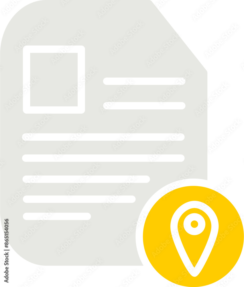 Document Location Vector Icon Document Location Vector Icon