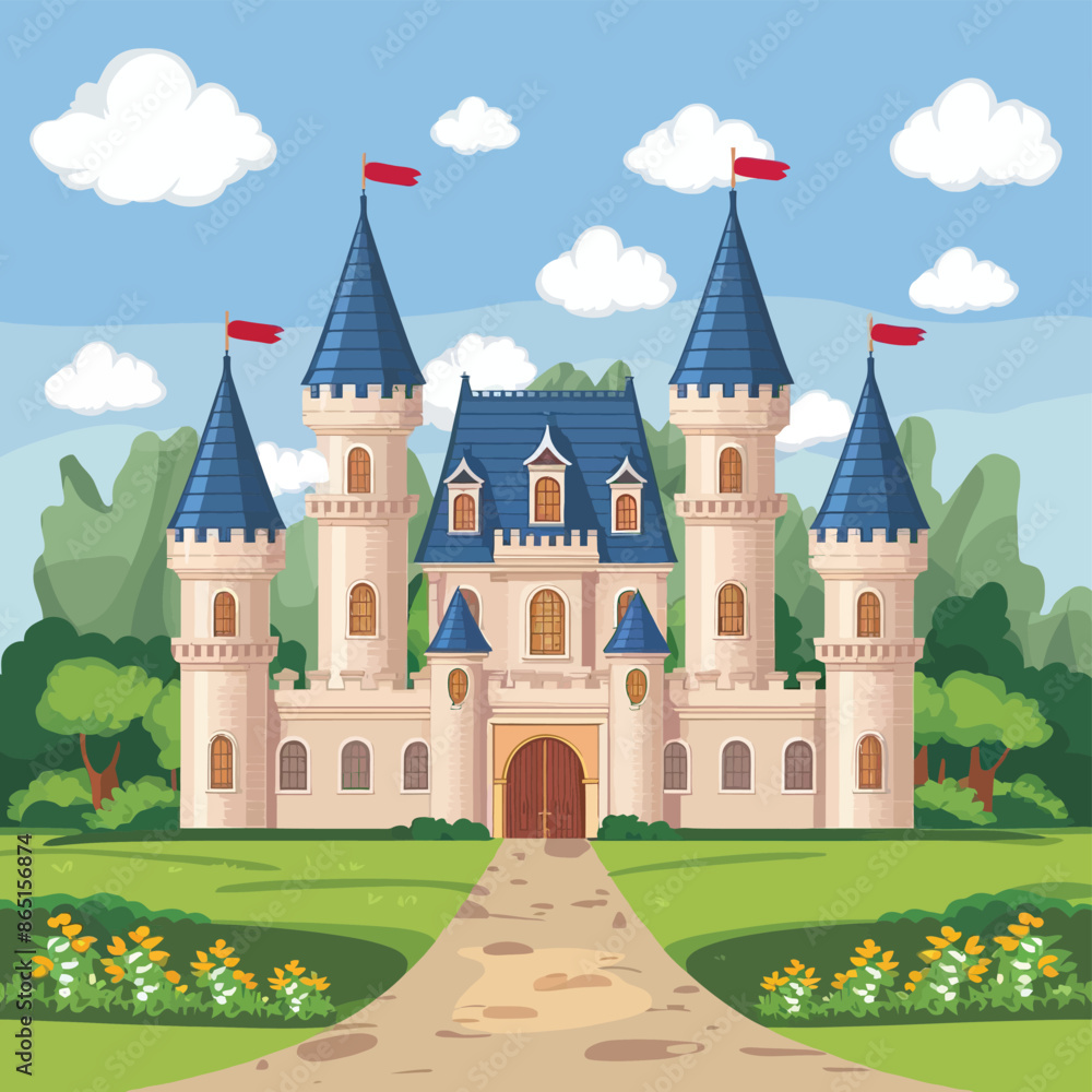 classic castle background with all the luxury