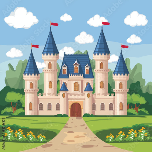 classic castle background with all the luxury