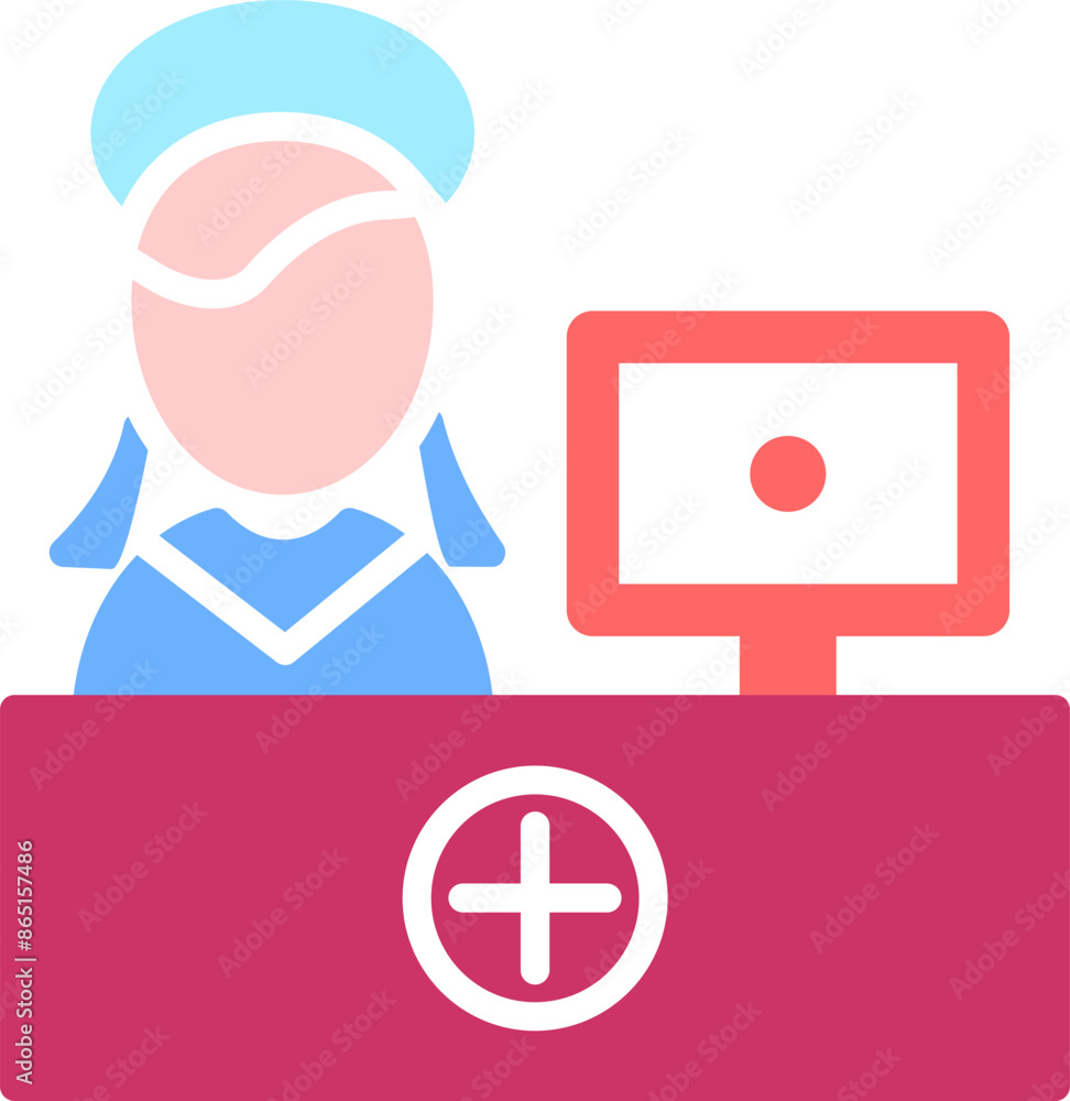 Hospital Reception Vector Icon Hospital Reception Vector Icon