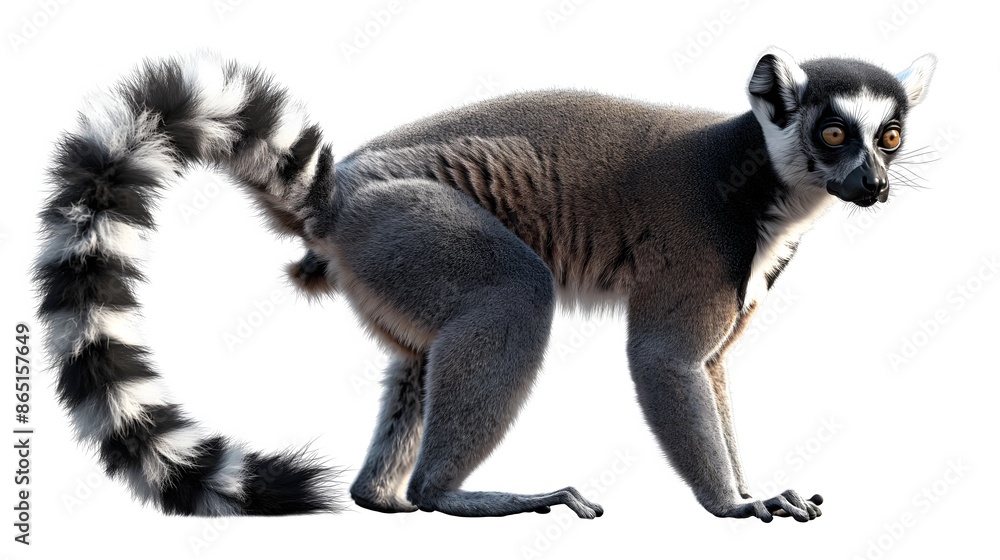 1. Generate a detailed digital illustration of a Lemur in full-body view, meticulously isolated on a transparent background. Ensure the image is free from text, logos, or distractions, optimized for 1. Generate a detailed digital illustration of a Lemur in full-body view, meticulously isolated on a transparent background. Ensure the image is free from text, logos, or distractions, optimized for