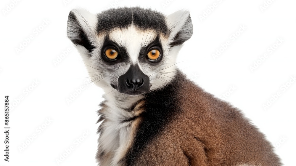 2. Create a high-resolution image of a Lemur showcasing its distinctive ringed tail and facial features, with a transparent background suitable for effortless placement on a white backdrop. Ensure 2. Create a high-resolution image of a Lemur showcasing its distinctive ringed tail and facial features, with a transparent background suitable for effortless placement on a white backdrop. Ensure