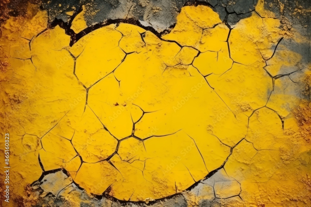 Abstract texture of cracked background with wonderful yellow color and formation. Splitting backdrop. Dark gray or black and yellow colors. Abstract texture of cracked background with wonderful yellow color and formation. Splitting backdrop. Dark gray or black and yellow colors.