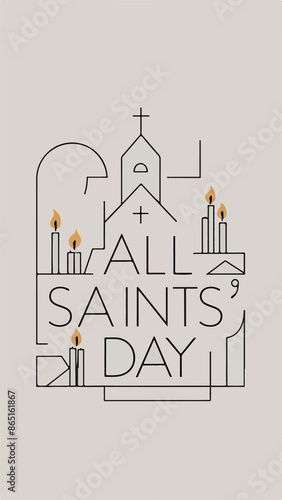 all saint's day modern abstract poster