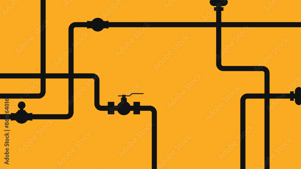 Water pipe system or plumbing vector background Water pipe system or plumbing vector background