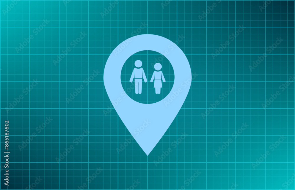 Fototapeta premium Vector illustration blue background